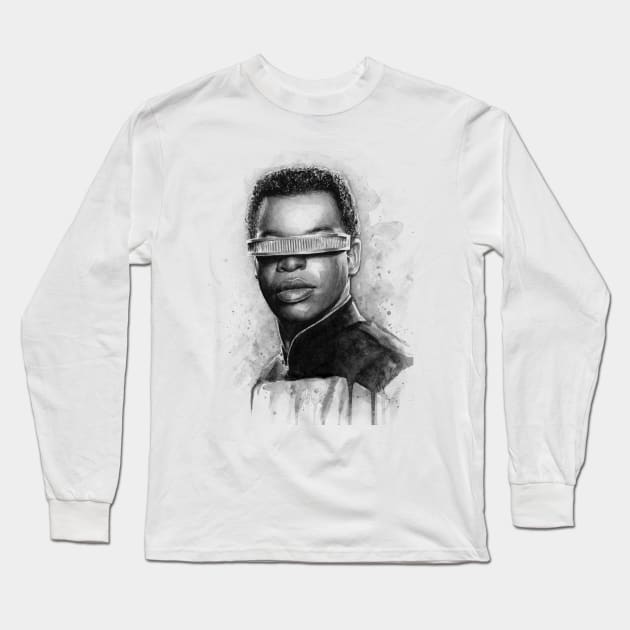 Geordi La Forge Long Sleeve T-Shirt by Olechka